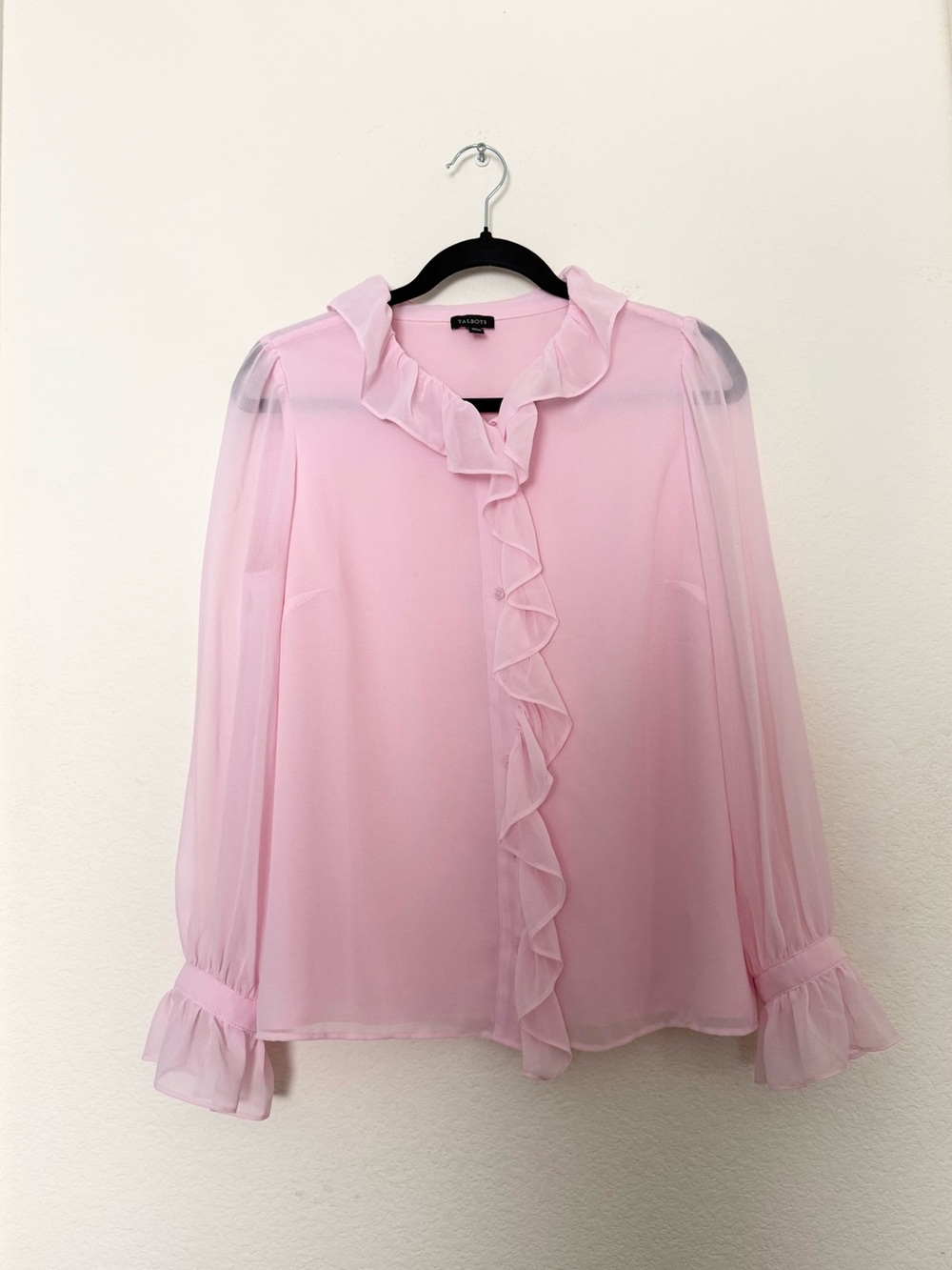 🎀 coquette pink ruffled blouse